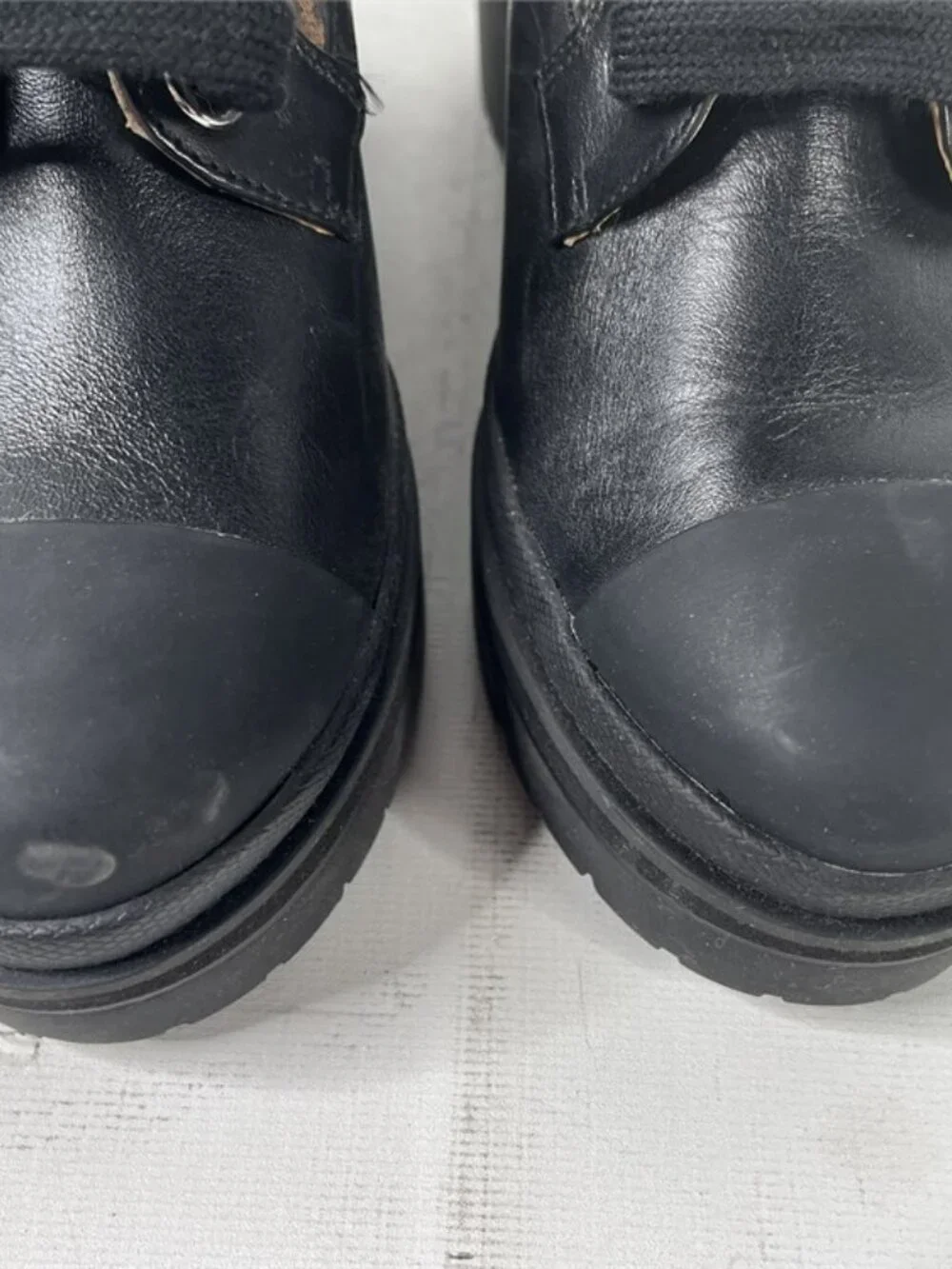 MICHAEL MICHAEL KORS Brea Leather and Logo Jacquard Combat Boot Size 6